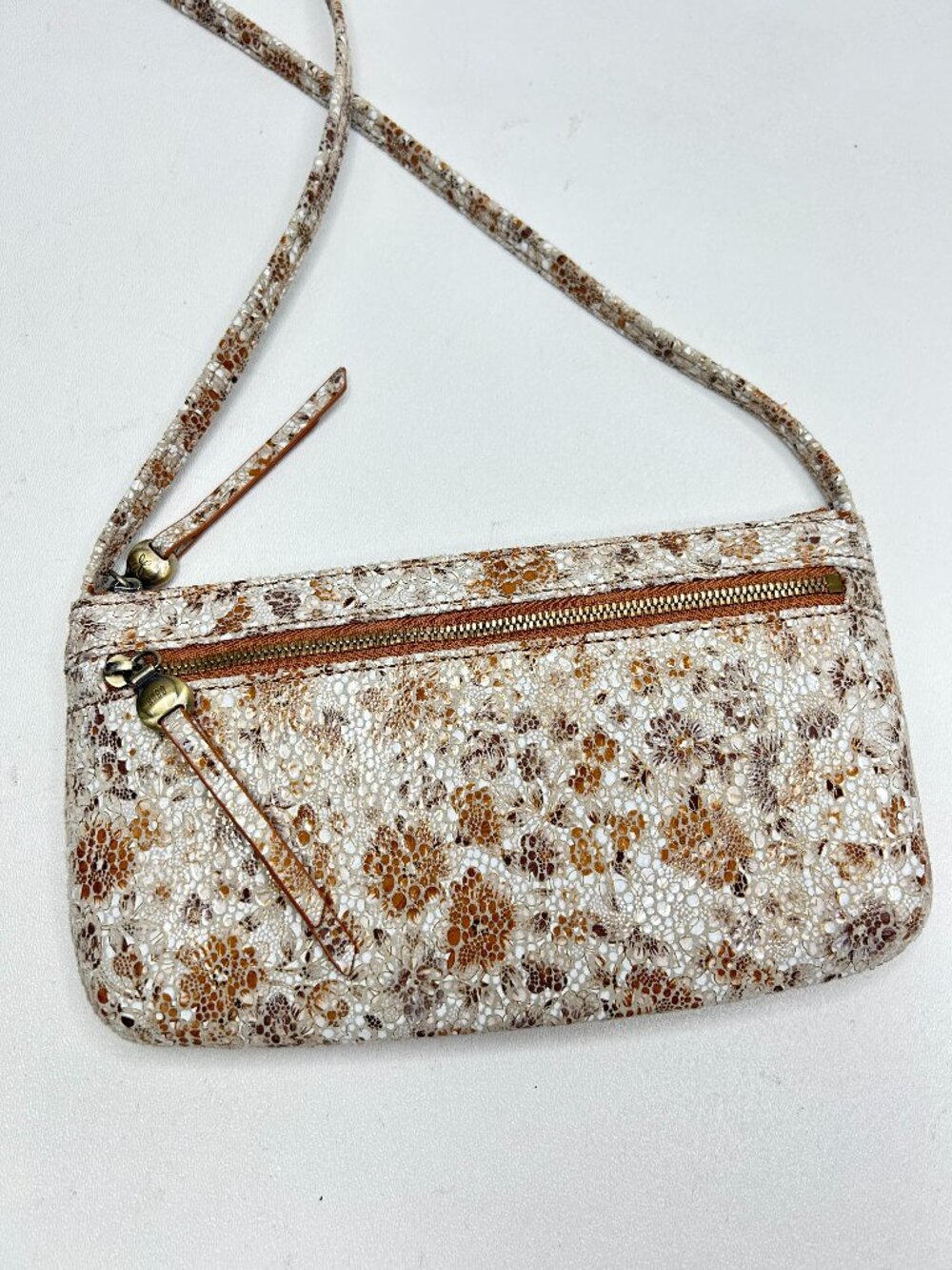 HOBO INTERNATIONAL Darcy Sepia Bloom Mini Crossbody Bag Leather